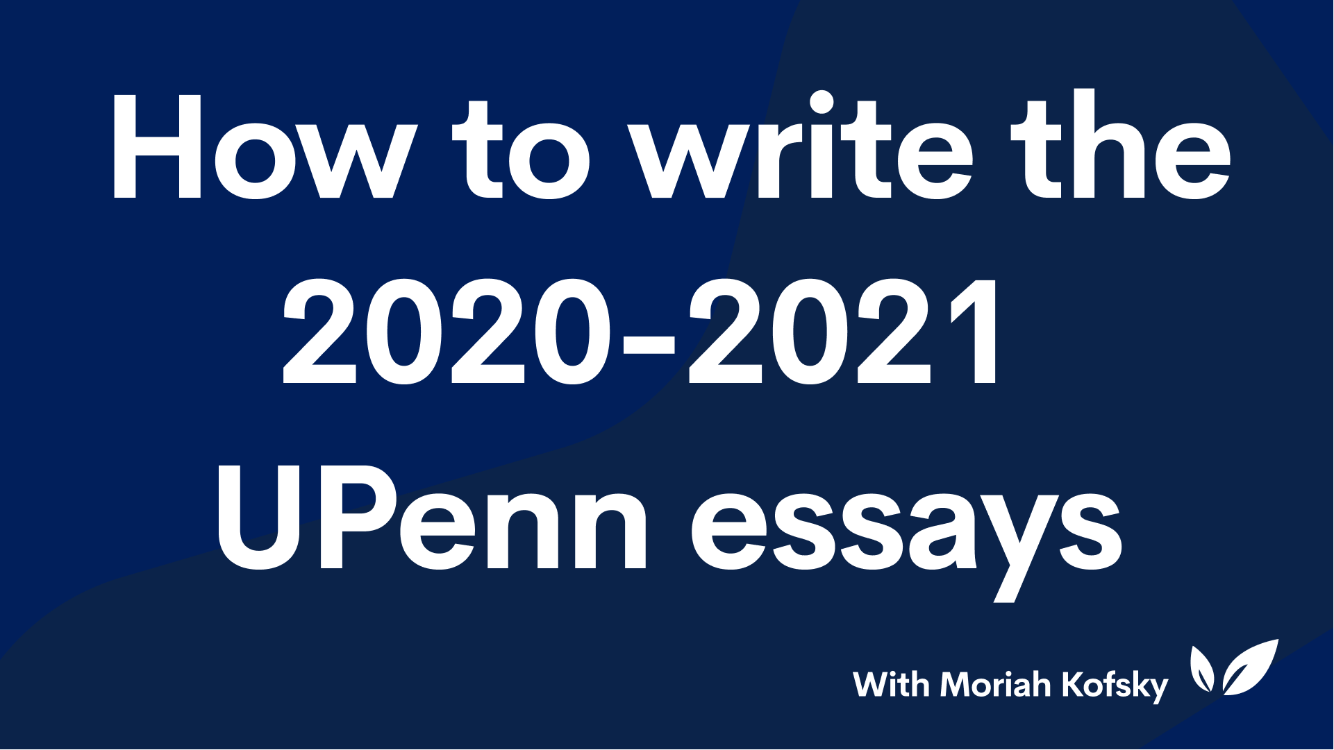 how to write the upenn supplemental essays